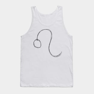 Dark and Gritty Leo Zodiac Sign Tank Top